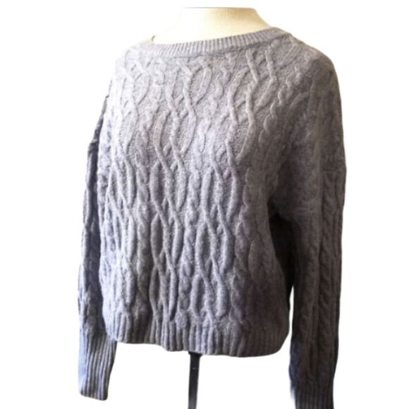 NWT Wild Fable Cable Knit Cropped Sweater - Picture 6 of 9